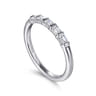 14K White Gold Matching Diamond Wedding Band - 0.35 ct