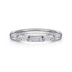 14K White Gold Matching Diamond Wedding Band