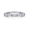 14K White Gold Matching Diamond Wedding Band - 0.5 ct