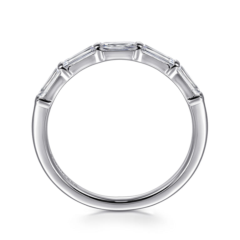 14K White Gold Matching Diamond Wedding Band - 0.5 ct - Shot 2
