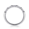 14K White Gold Matching Diamond Wedding Band - 0.5 ct