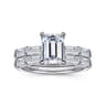 14K White Gold Matching Diamond Wedding Band - 0.5 ct