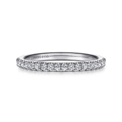 14K White Gold Matching Diamond Wedding Band