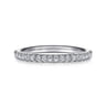 14K White Gold Matching Diamond Wedding Band - 0.25 ct