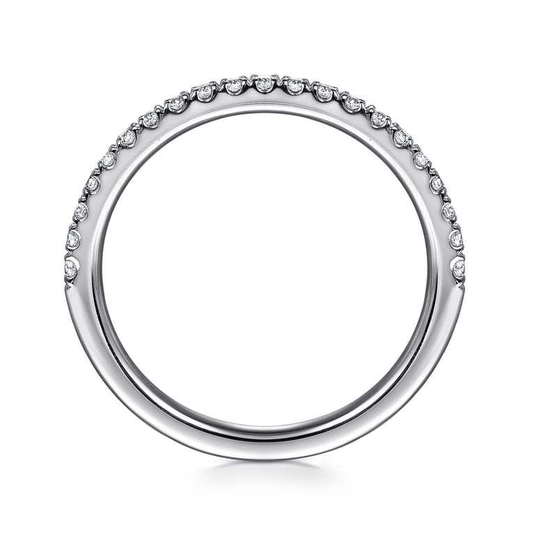 14K White Gold Matching Diamond Wedding Band - 0.25 ct - Shot 2