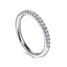 14K White Gold Matching Diamond Wedding Band - 0.25 ct