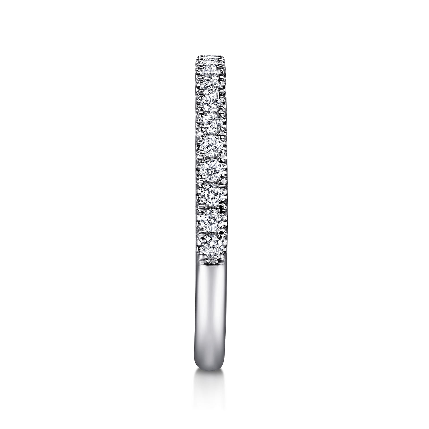 14K White Gold Matching Diamond Wedding Band - 0.25 ct - Shot 5