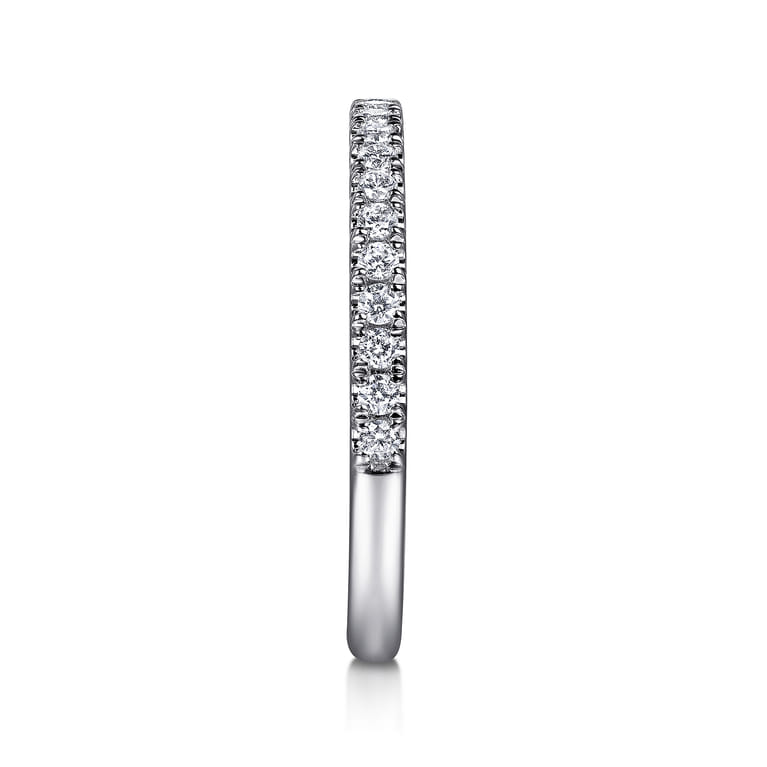 14K White Gold Matching Diamond Wedding Band - 0.25 ct - Shot 5