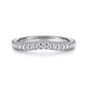 14K White Gold Matching Diamond Wedding Band - 0.3 ct