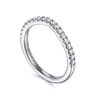 14K White Gold Matching Diamond Wedding Band - 0.3 ct