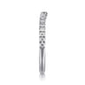 14K White Gold Matching Diamond Wedding Band - 0.3 ct
