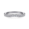 14K White Gold Matching Diamond Wedding Band - 0.28 ct