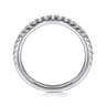 14K White Gold Matching Diamond Wedding Band - 0.28 ct