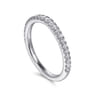 14K White Gold Matching Diamond Wedding Band - 0.28 ct