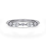 14K White Gold Matching Diamond Wedding Band - 0.3 ct
