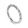 14K White Gold Matching Diamond Wedding Band - 0.3 ct
