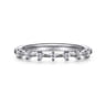 14K White Gold Matching Diamond Wedding Band - 0.13 ct