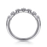 14K White Gold Matching Diamond Wedding Band - 0.13 ct