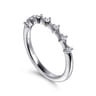 14K White Gold Matching Diamond Wedding Band - 0.13 ct