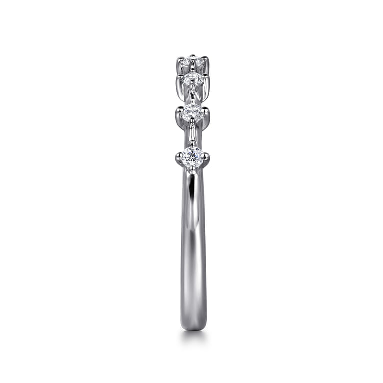 14K White Gold Matching Diamond Wedding Band - 0.13 ct - Shot 4