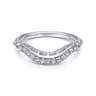 14K White Gold Matching Wedding Band - 0.14 ct