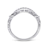 14K White Gold Matching Wedding Band - 0.14 ct