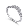 14K White Gold Matching Wedding Band - 0.14 ct
