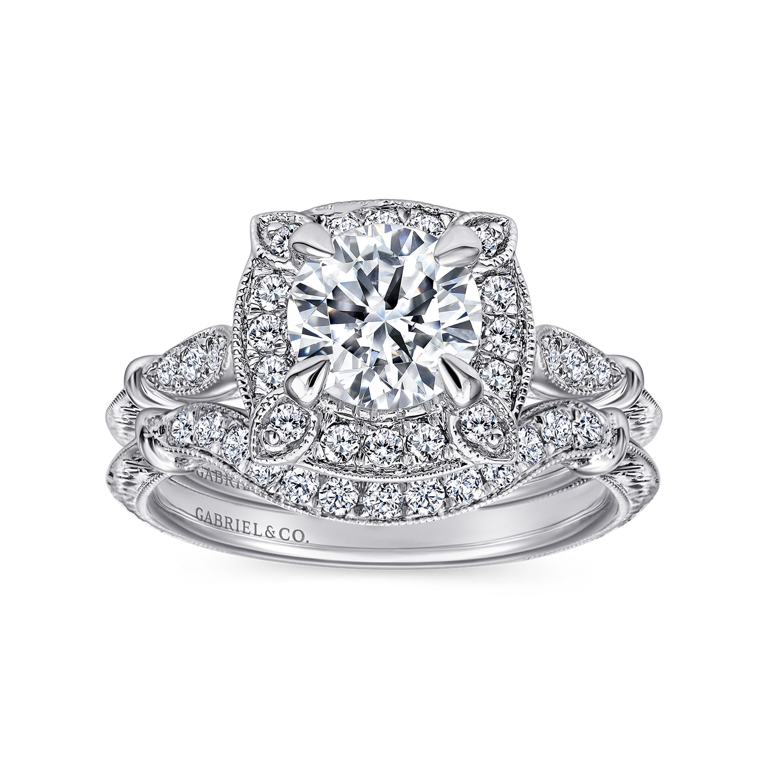 14K White Gold Matching Wedding Band - 0.14 ct - Shot 4