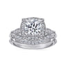 14K White Gold Matching Wedding Band - 0.14 ct