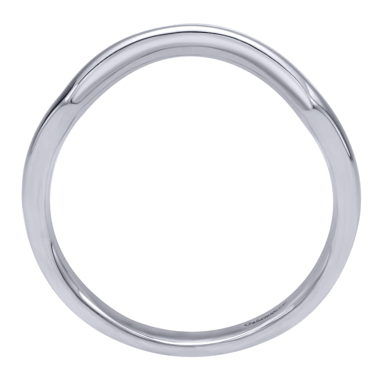 14K White Gold Matching Wedding Band - Shot 2