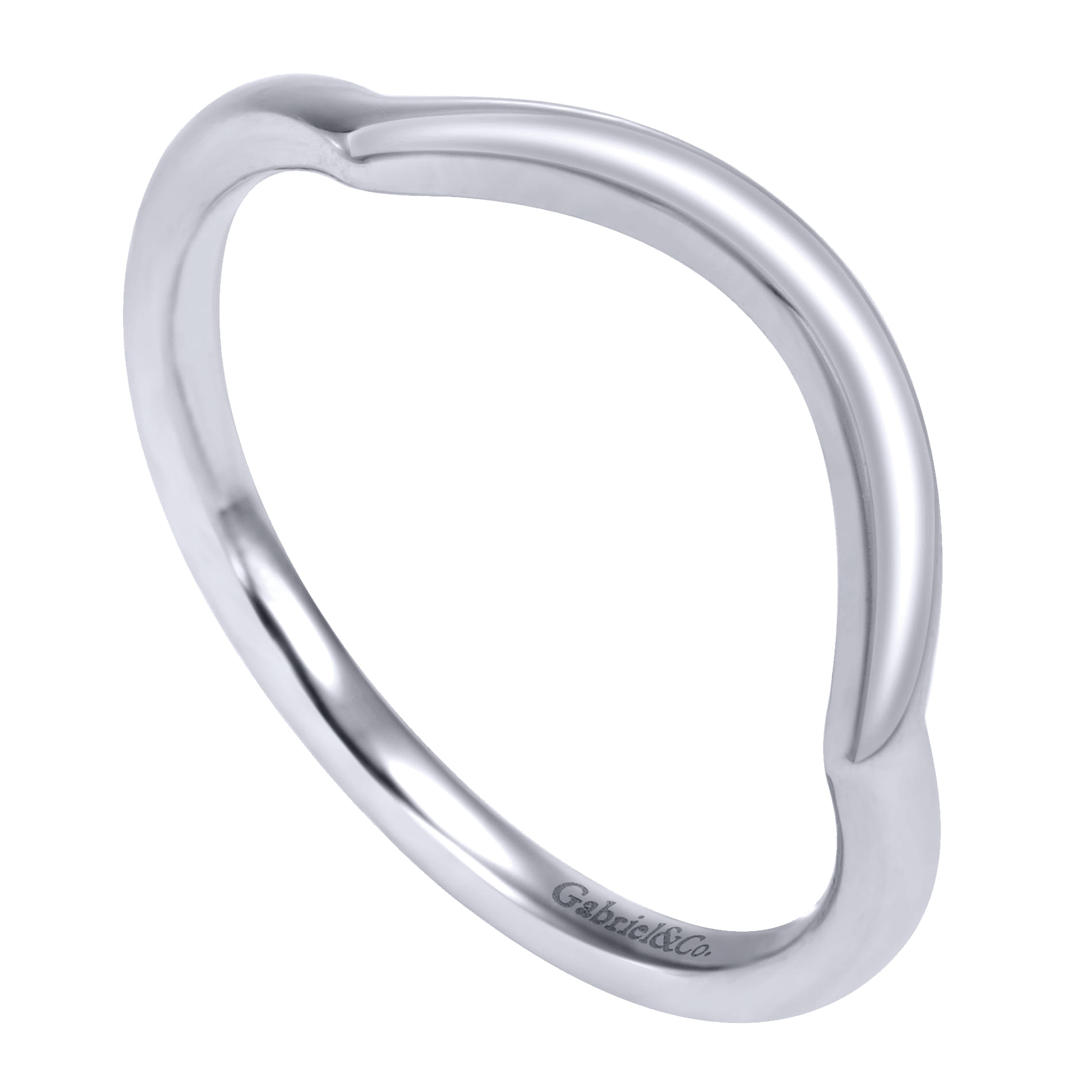 14K White Gold Matching Wedding Band - Shot 3