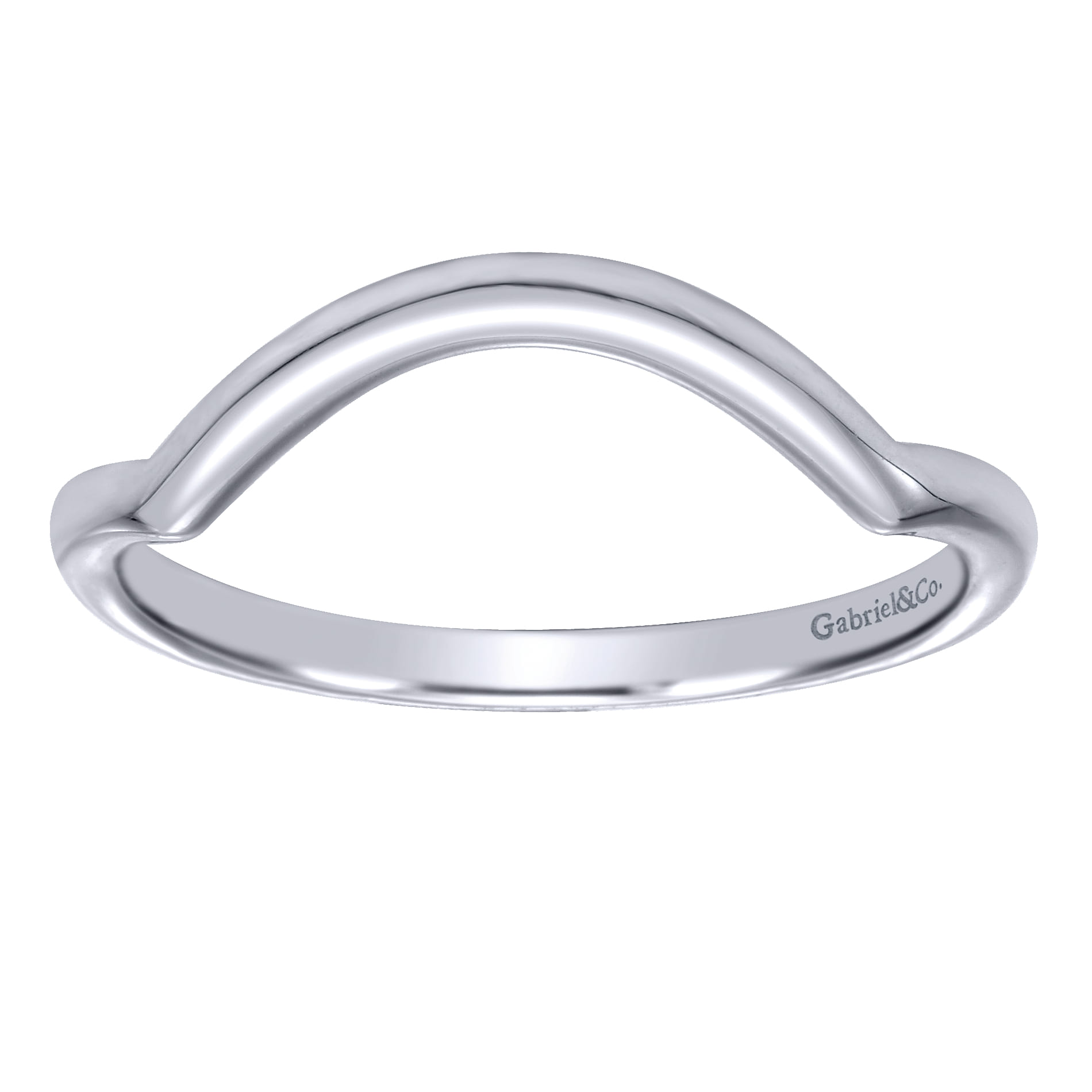 14K White Gold Matching Wedding Band - Shot 5