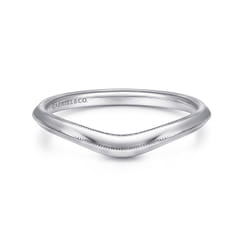 14K White Gold Matching Wedding Band