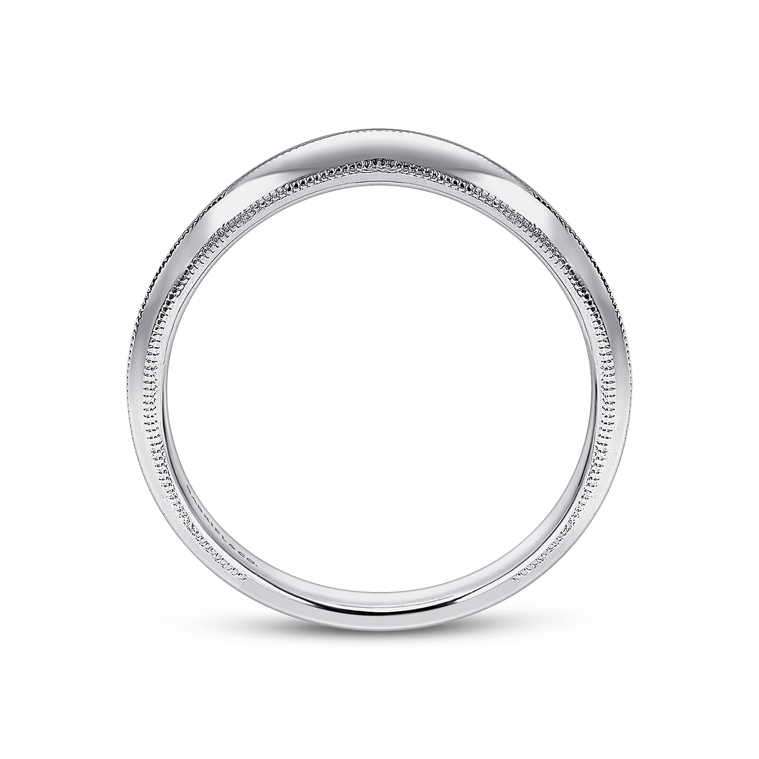 14K White Gold Matching Wedding Band - Shot 2