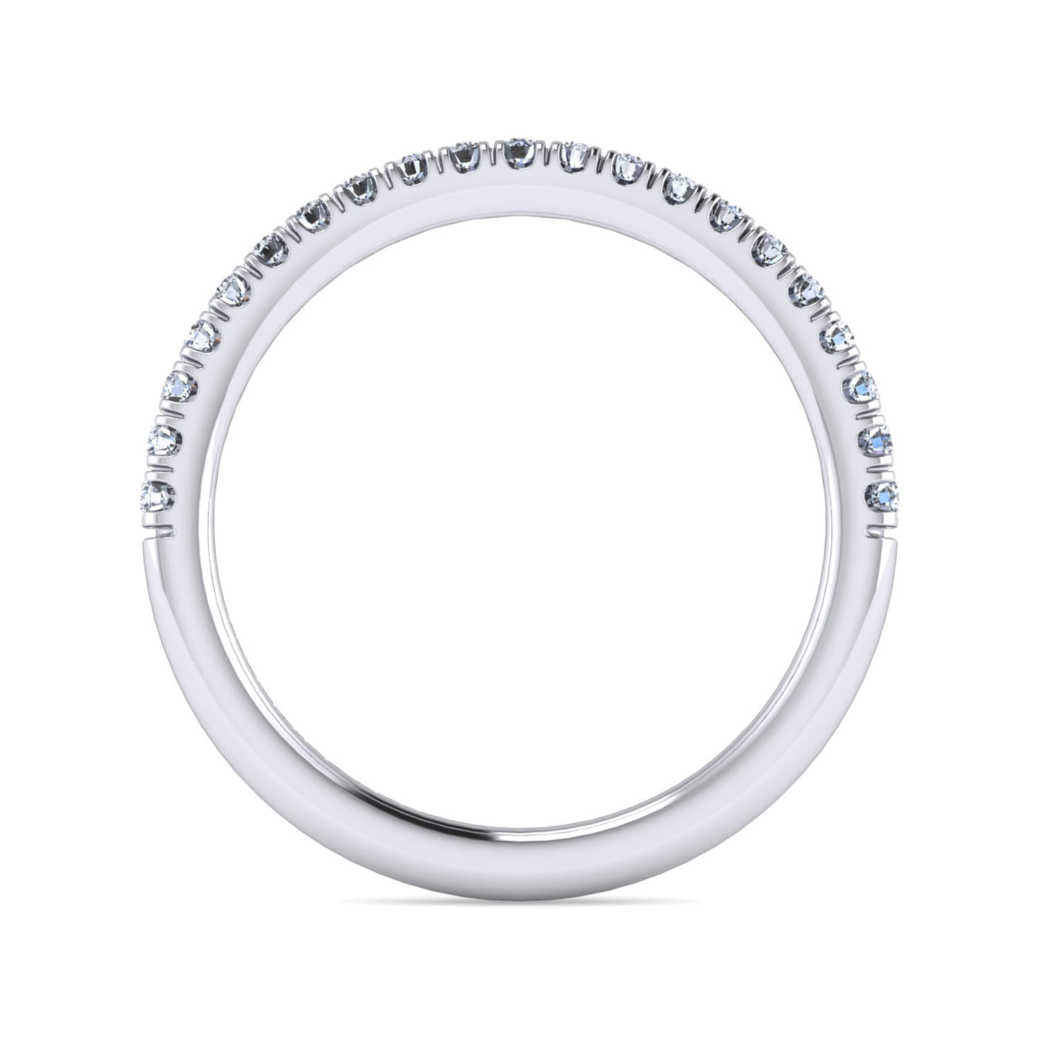 14K White Gold Matching Wedding Band - 0.25 ct - Shot 2