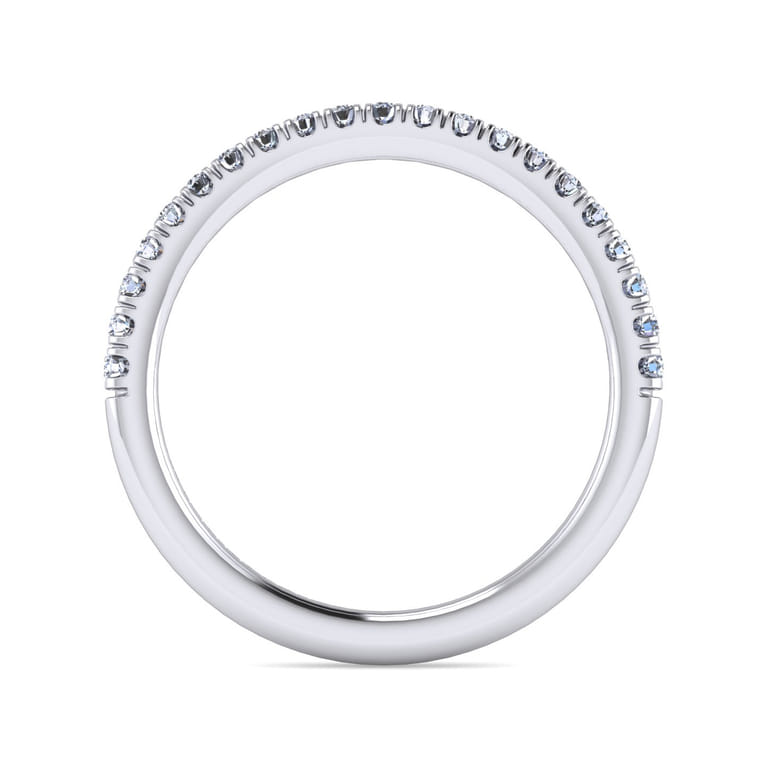 14K White Gold Matching Wedding Band - 0.25 ct - Shot 2
