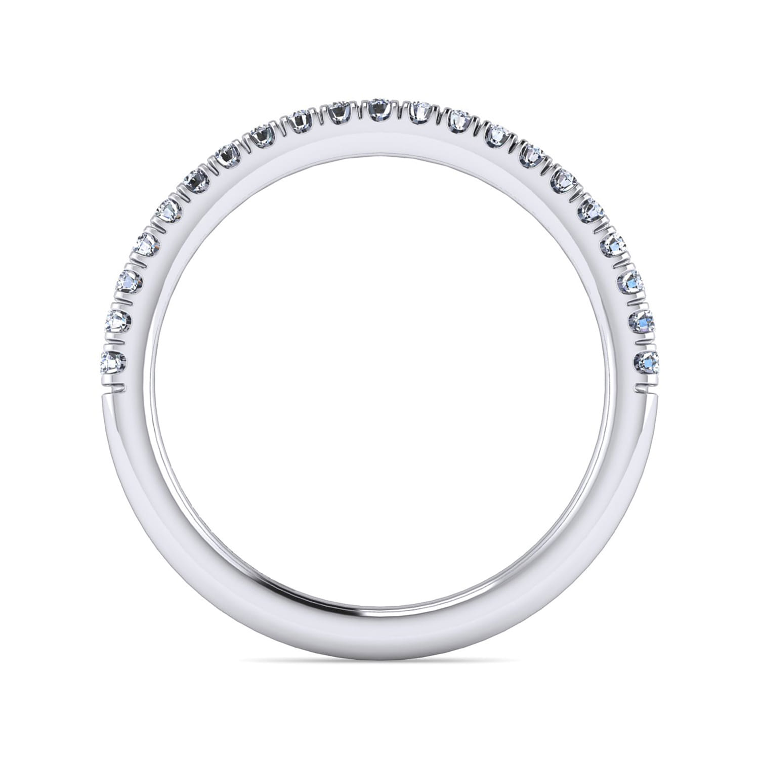 14K White Gold Matching Wedding Band - 0.25 ct - Shot 2