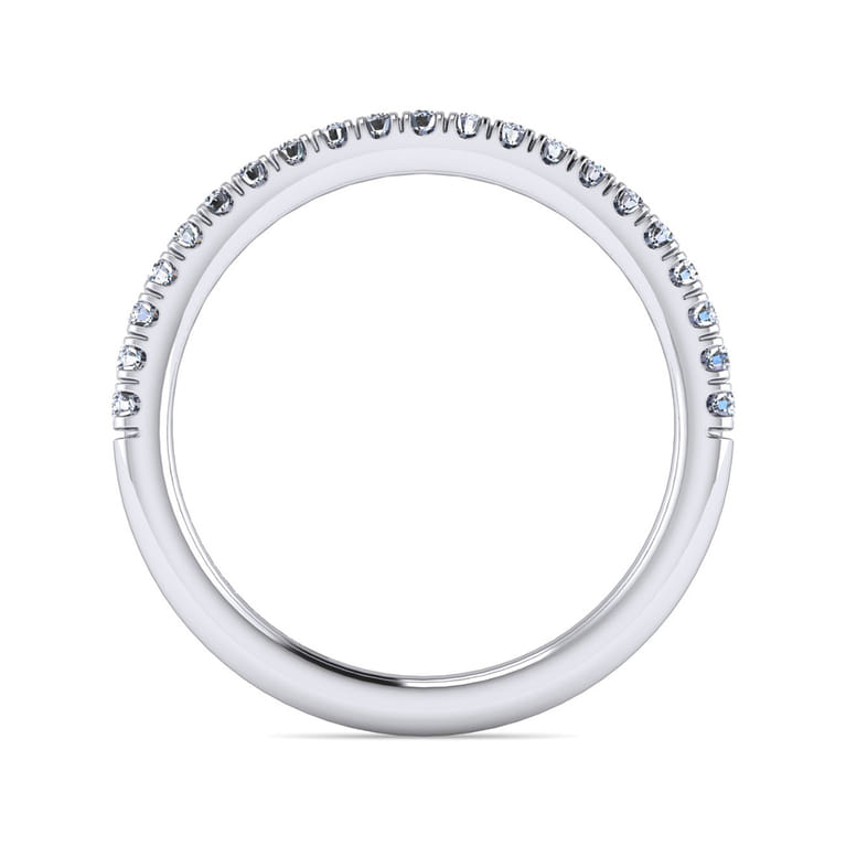 14K White Gold Matching Wedding Band - 0.25 ct - Shot 2