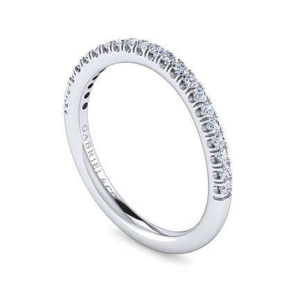 14K White Gold Matching Wedding Band