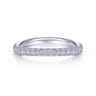 14K White Gold Matching Wedding Band - 0.28 ct
