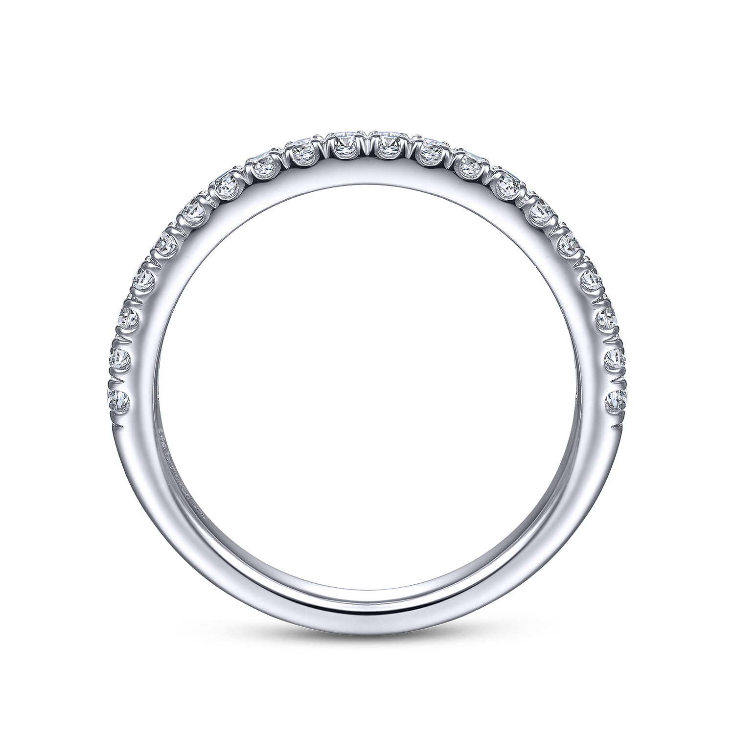 14K White Gold Matching Wedding Band - 0.28 ct - Shot 2