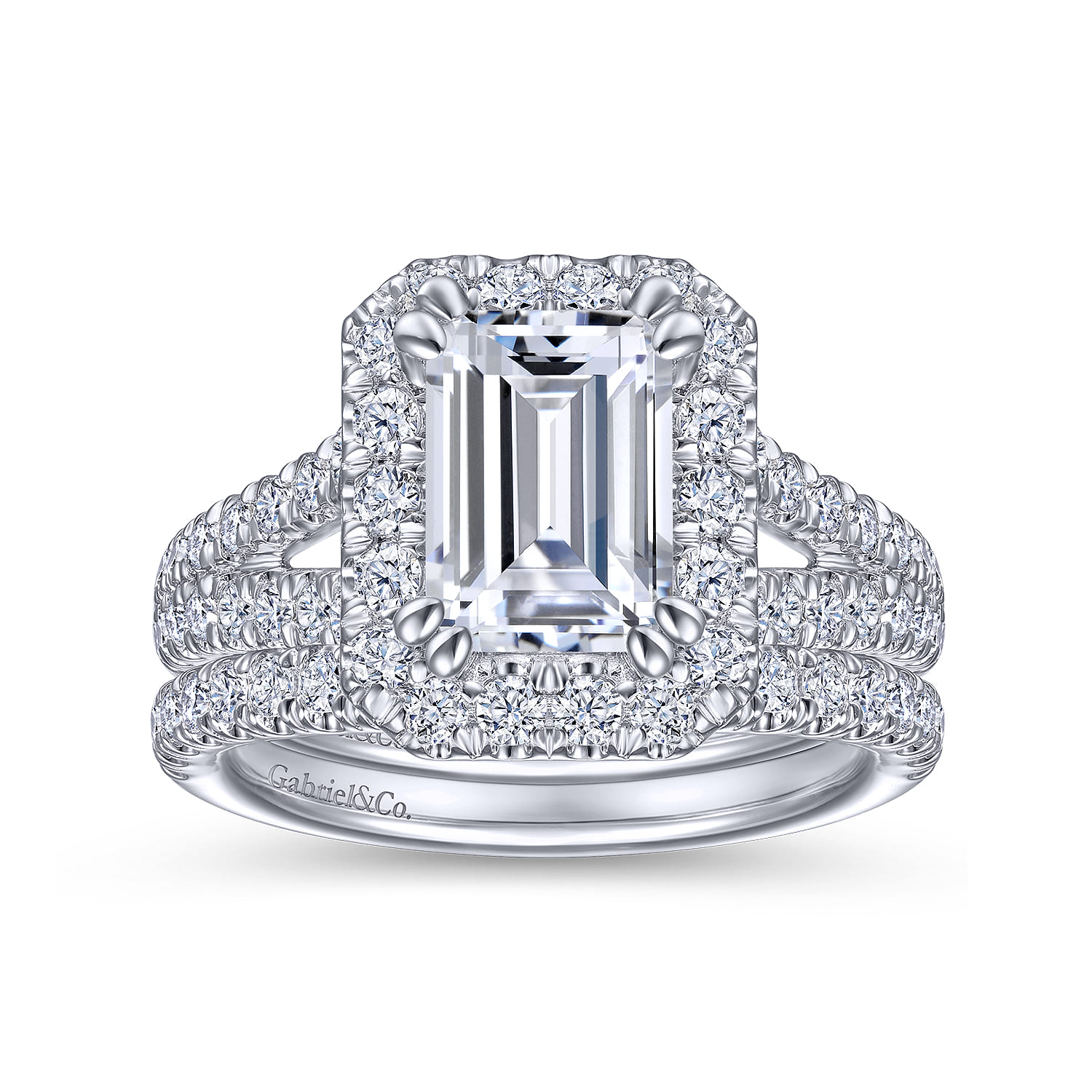 14K White Gold Matching Wedding Band - 0.28 ct - Shot 4