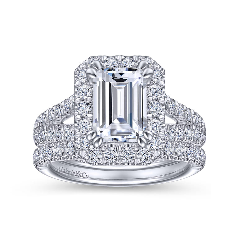 14K White Gold Matching Wedding Band - 0.28 ct - Shot 4