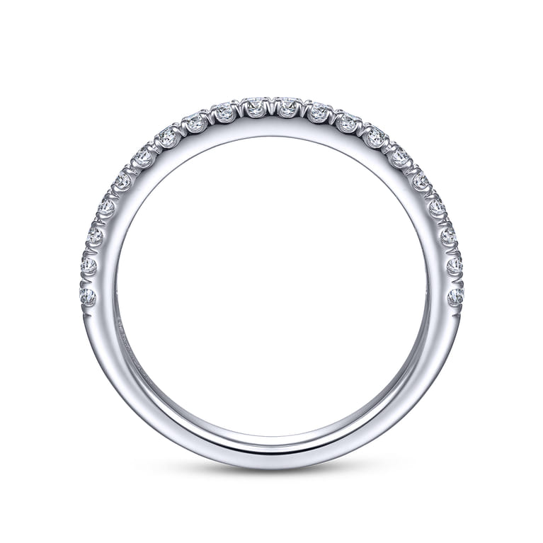 14K White Gold Matching Wedding Band - 0.28 ct - Shot 2