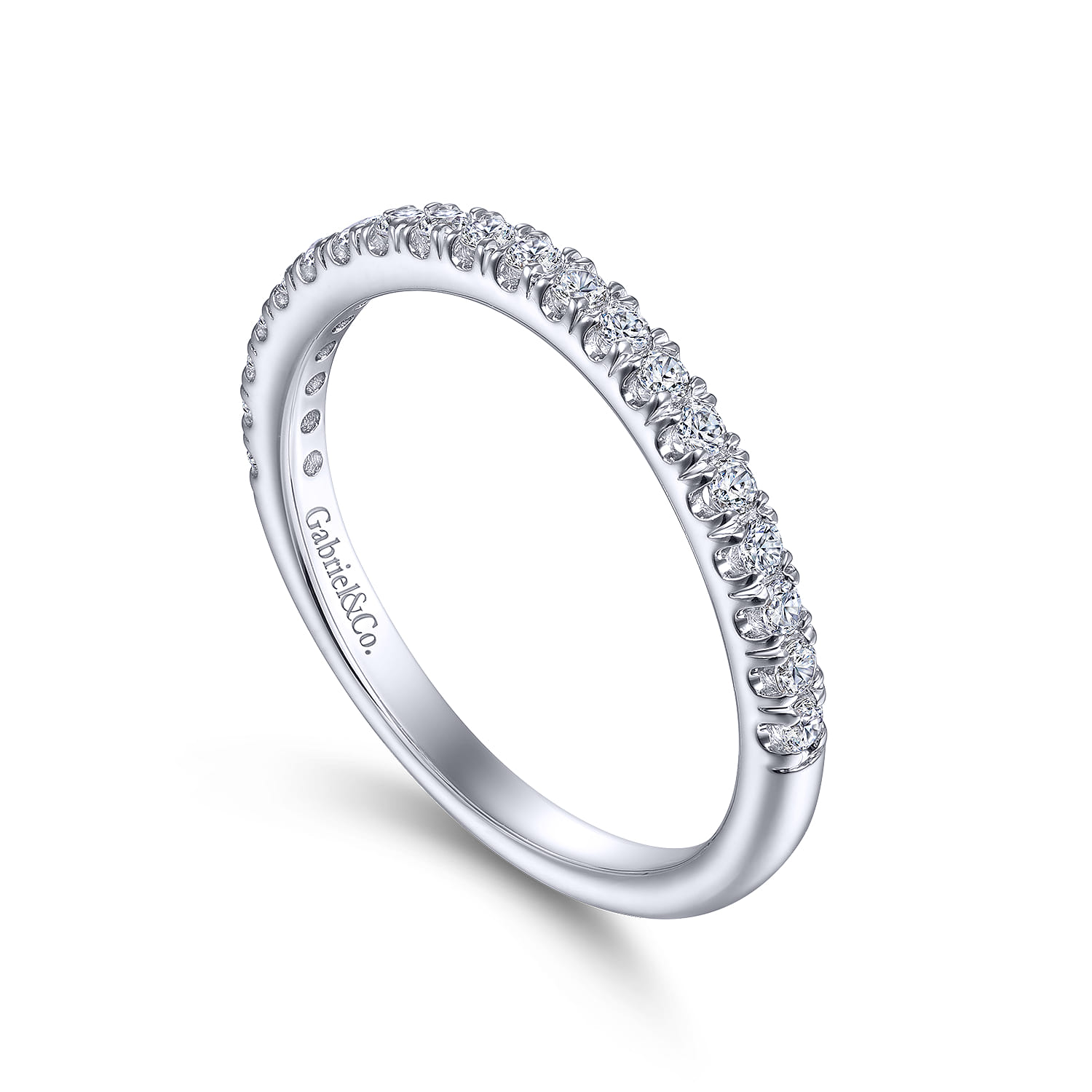 14K White Gold Matching Wedding Band - 0.28 ct - Shot 3