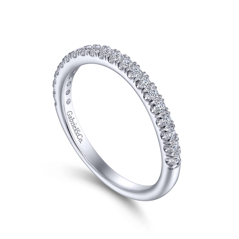 14K White Gold Matching Wedding Band - 0.28 ct - Shot 3