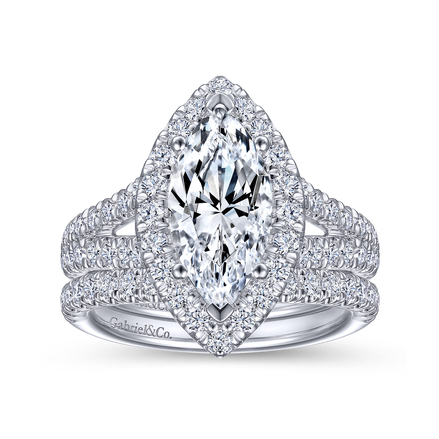 14K White Gold Matching Wedding Band - 0.28 ct - Shot 4