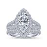 14K White Gold Matching Wedding Band - 0.28 ct