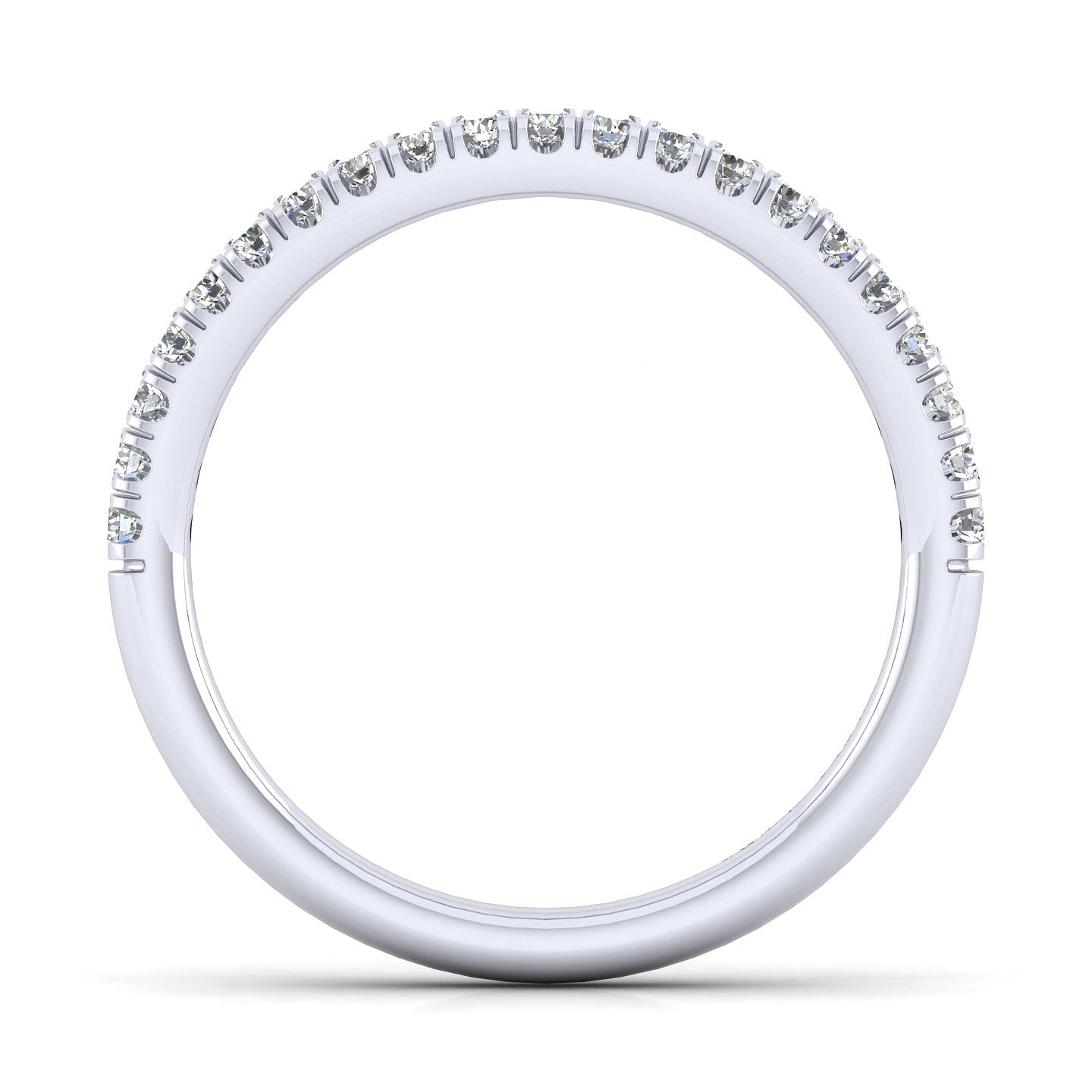14K White Gold Matching Wedding Band - 0.25 ct - Shot 2