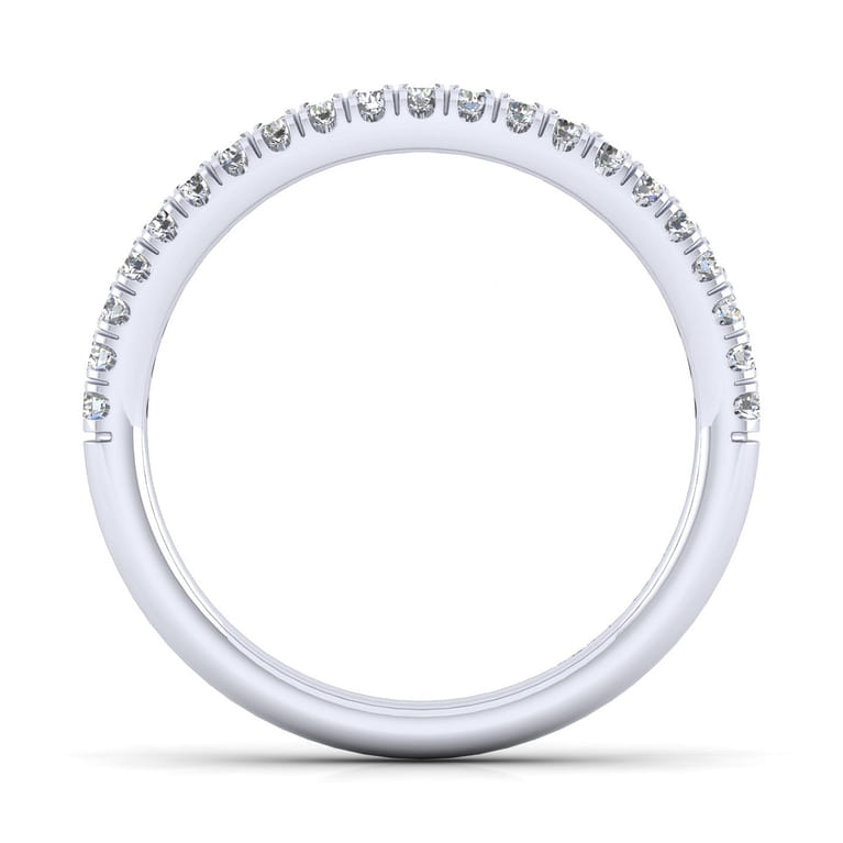 14K White Gold Matching Wedding Band - 0.25 ct - Shot 2